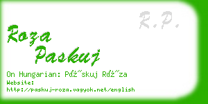 roza paskuj business card